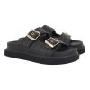 EXE Shoes Γυναικεία Παντόφλας FLATFORMS 03R-232 Μαύρο Ψάθα U403R2322H23
