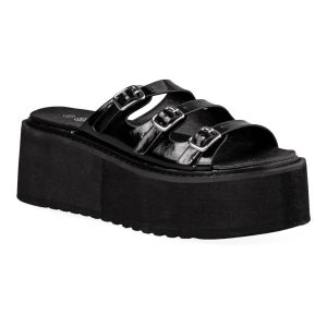 Envie Shoes Γυναικεία Παπούτσια Παντόφλες Flatforms E42-21192-34 Μαύρο