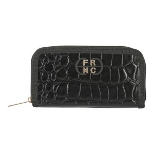 FRNC FRANCESCO Γυναικεία Πορτοφόλια W-5904 BLK Μαύρο Κροκό