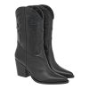 TSAKIRIS MALLAS Shoes Γυναικεία Μπότα Δερμάτινη 100-527 Μαύρο Δέρμα V31005274002