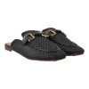 Exe Shoes Γυναικεία Παπούτσια MULES 71S-921 Μαύρο Ψάθα W471S9211H23