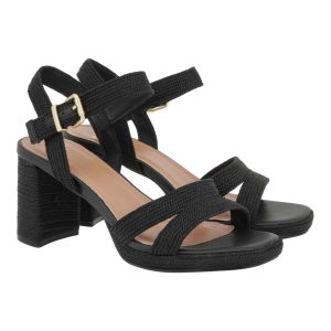 Exe Shoes Γυναικείες Πέδιλα 700-707 Μαύρο Μακραμέ W4700707422M
