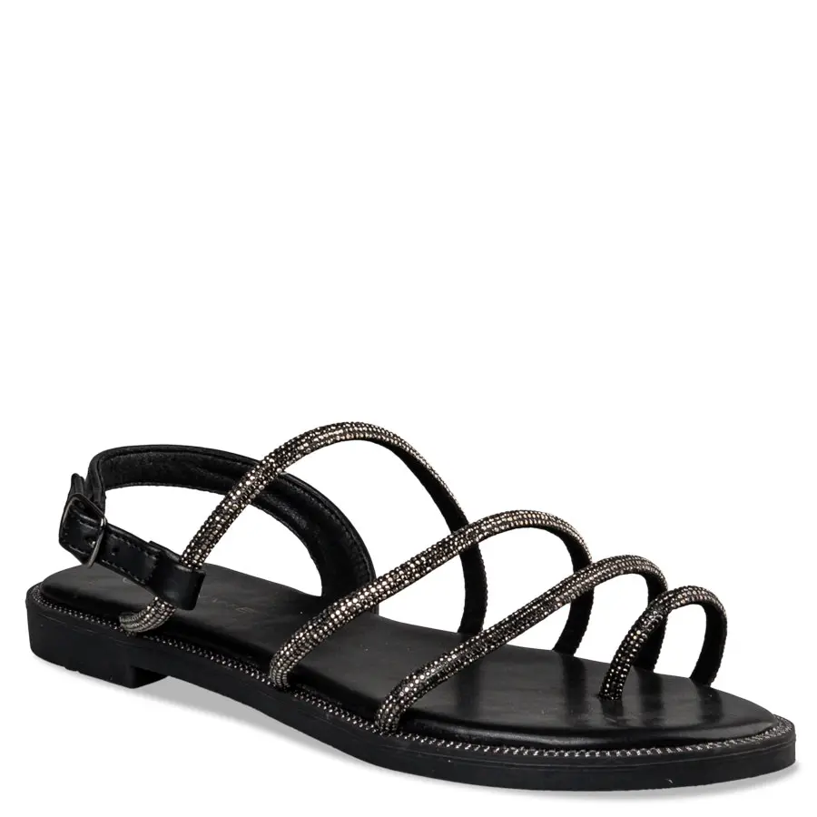 Envie shoes Γυναικεία Πέδιλα Φλάτ E96-19011-34 Μαύρο