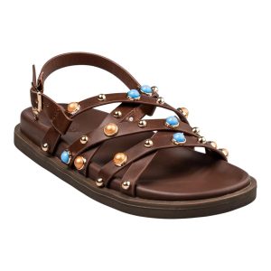 Envie Shoes Γυναικεία Πέδιλα FLATFORM SANDALS E96-23282-28 Καφέ