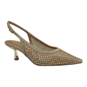 Exe Shoes Γυναικείες Γόβες 700-022 SLINGBACK Πλατίνα Στράς W47000223Z36
