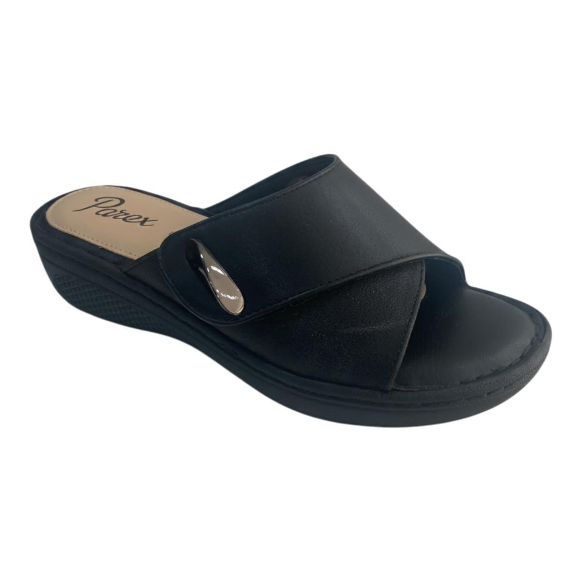Parex Γυναικείες Παντόφλες Ανατομικές Comfort 12133018.B Μαύρο