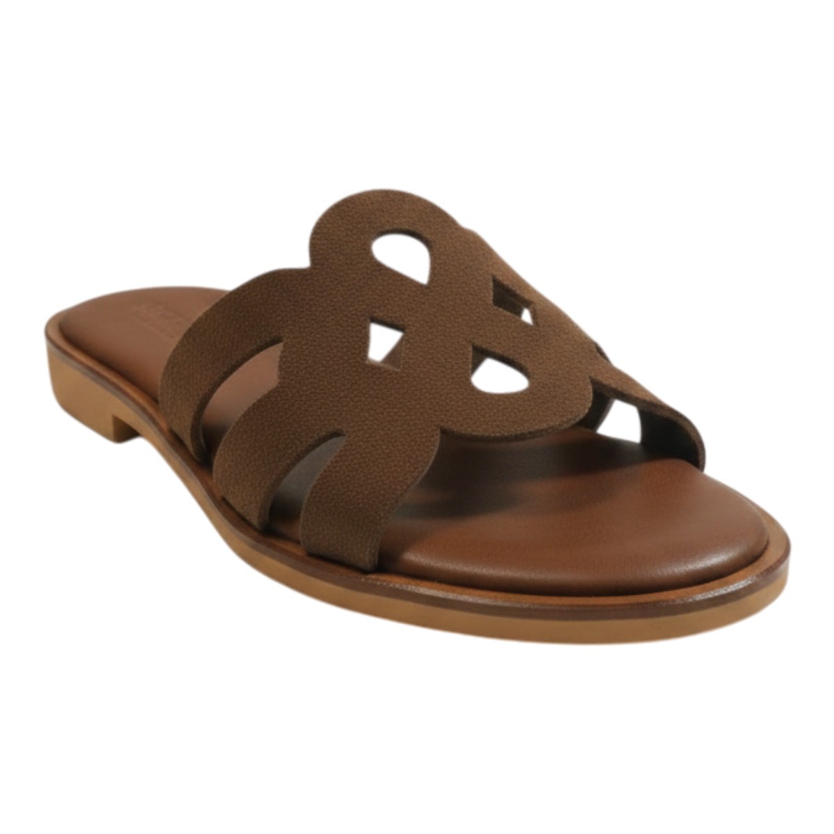 Myconian Greek Sandals Γυναικεία Παπούτσια Παντόφλες 21185 Καφέ