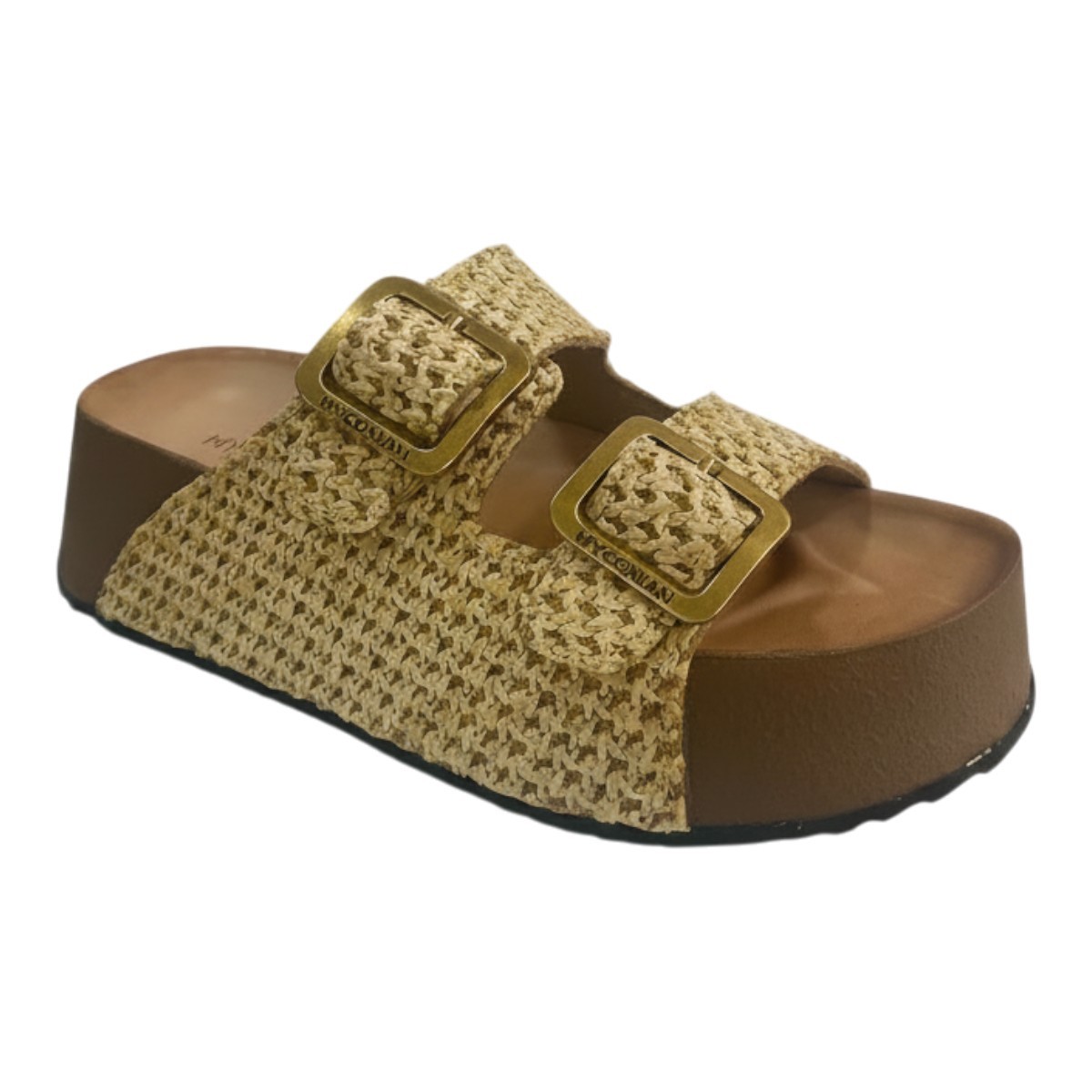 Myconian Greek Sandals Γυναικεία Παπούτσια Πέδιλα 29222 Κάμελ