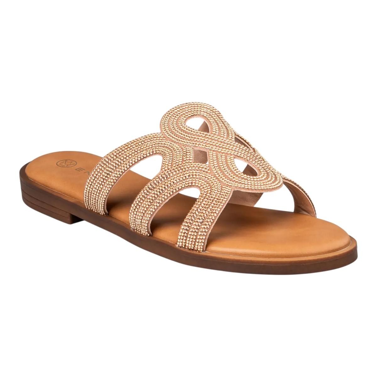 Envie Shoes Γυναικεία Πέδιλα FLAT SANDALS E96-23301-13 Ρόζ Χρυσό