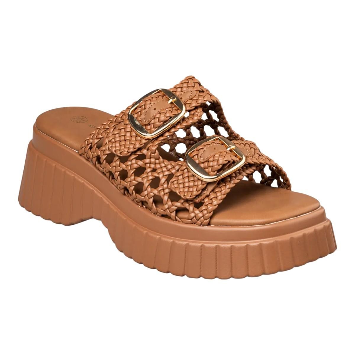 Envie Shoes Γυναικεία Πέδιλα FLATFORM SANDALS E96-23370-36 Μπέζ