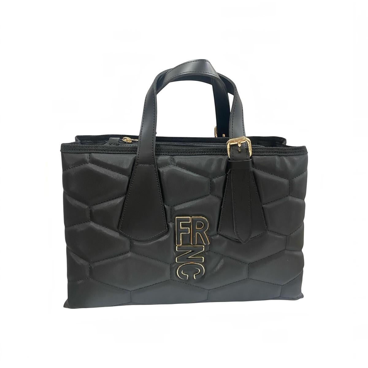 FRNC FRANCESCO Τσάντα Γυναικεία Χειρός-Ώμου ICON SATCHEL BAG 1446 BLK Μαύρο