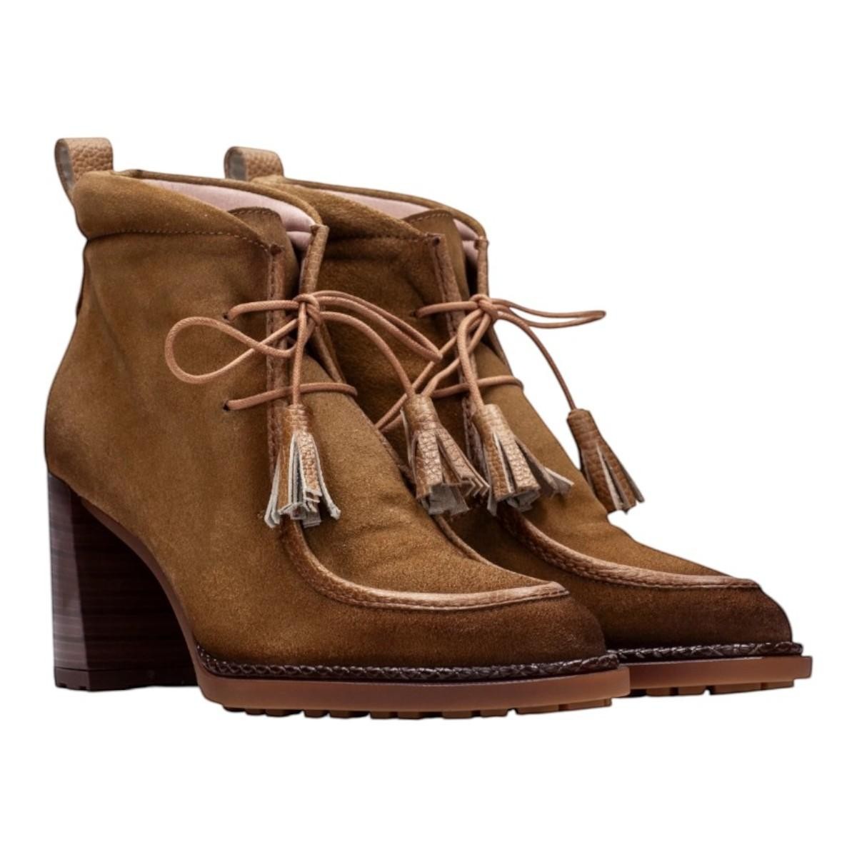 Hispanitas Γυναικεία Mποτάκια Ankle boot alabama HI265065-C002 Ταμπά Δέρμα