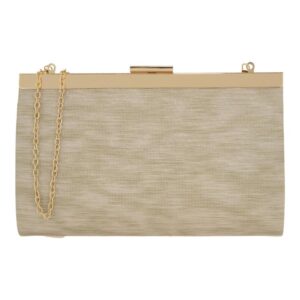 Exe Bags Γυναικεία Τσάντα Φάκελος Clutches Χειρός 700-005 Μπέζ Πλατίνα Στάμπα W6700005973Z