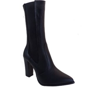 Katia shoes Γυναικεία Παπούτσια Μπότες K49-4973B Μαύρο Δέρμα