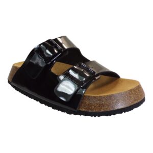 Scholl Γυναικεία Σανδάλια Ανατομικά Δερμάτινα NOELLE F31146-1004 Μαύρο
