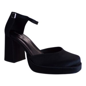 Dominique Shoes Γυναικεία Παπούτσια Γόβες 77183 Μαύρο Σατέν