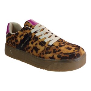 Renato Garini Γυναικεία Παπούτσια Sneakers 801-15E Λεοπάρ Φούξια V115E8012S53