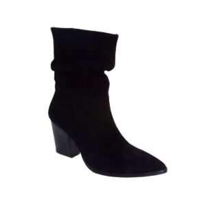 Moods Shoes Γυναικεία Μποτάκια 7524 Μαύρο Καστόρι Δέρμα