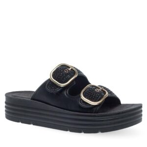 Parex Γυναικείες Παντόφλες Ανατομικές Flatform Comfort 12731008.B Μαύρο