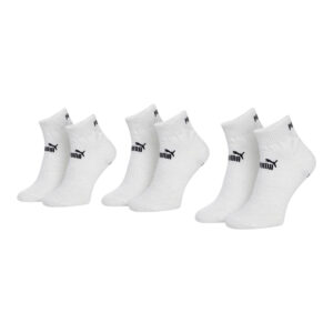 PUMA Quarter Socks Unisex Κάλτσες 3Pack 701235358-002 Λευκό