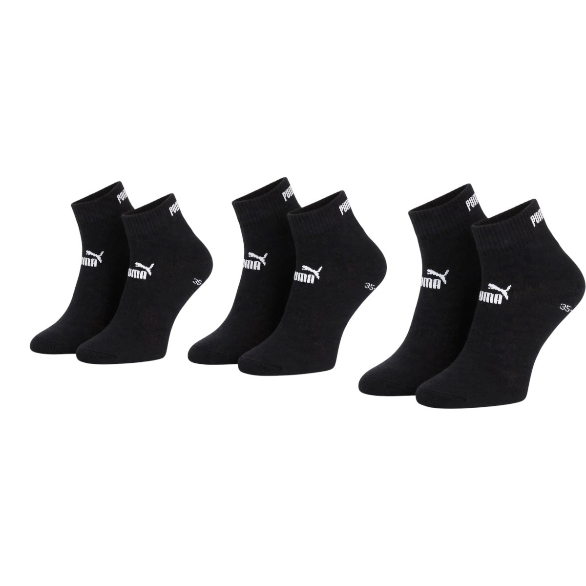 PUMA Quarter Socks  Unisex Κάλτσες 3Pack 701235358-001 Black