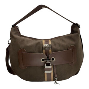 FRNC FRANCESCO Τσάντα Γυναικεία Χειρός-Ώμου Interlock MOON BAG 1837 COF Καφέ