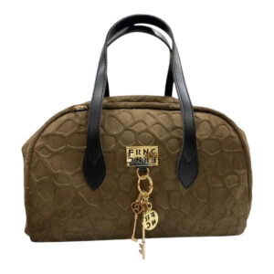 FRNC FRANCESCO Τσάντα Γυναικεία Χειρός-Ώμου LARGE CLAVIS BOWLING BAG 2029 COF Καφέ