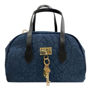 FRNC FRANCESCO Τσάντα Γυναικεία Χειρός-Ώμου  CLAVIS BOWLING BAG 2029 BLUE Μπλέ