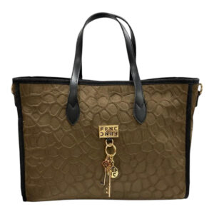 FRNC FRANCESCO Τσάντα Γυναικεία Χειρός-Ώμου LARGE CLAVIS TOTE BAG 2028 COF Καφέ