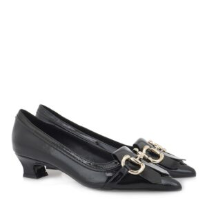 Exe Shoes Γυναικείες Γόβες 700-920 Μαύρο Βερνί Σπαστό T17009202028