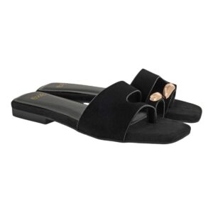 Exe Shoes Γυναικεία Παπούτσια FLATS MULES 59H-070 Μαύρο Καστόρι W459H0702004
