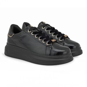 Renato Garini Γυναικεία Παπούτσια Sneakers 058-19R ΜΑΥΡΟ ΣΠΑΣΤΟ ΜΑΥΡΟ ΚΑΣΤΟΡΙ X119R0582G73