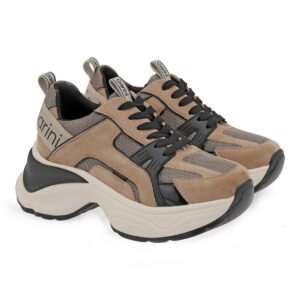 Renato Garini Γυναικεία Παπούτσια Sneakers 245-19R Μπέζ Μαύρο X119R2453949