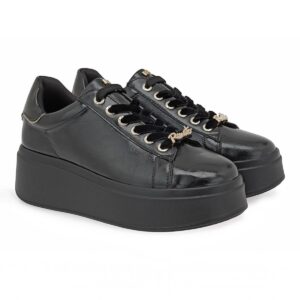 Renato Garini Γυναικεία Παπούτσια Sneakers 885-19R ΜΑΥΡΟ ΣΠΑΣΤΟ ΜΑΥΡΟ ΒΕΡΝΙ X119R8853AW5