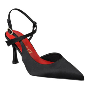 Envie Shoes Γυναικεία Παπούτσια Γόβες SLINGBACK PUMPS E02-24716-34 Mαύρο Σατέν