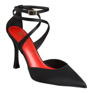 Envie Shoes Γυναικεία Παπούτσια Γόβες POINTY PUMPS E02-24717-34 Mαύρο Σατέν