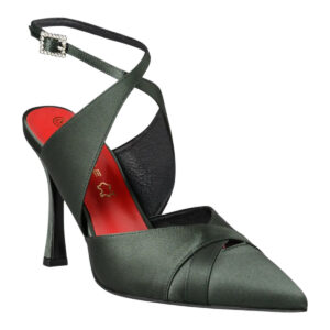 Envie Shoes Γυναικεία Παπούτσια Γόβες SLINGBACK PUMPS E02-24752-78 Λαδί Σατέν