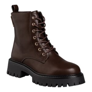 Envie Shoes Γυναικεία Mποτάκια Αρβυλάκια COMBAT BOOTS E23-22047-28 Καφέ