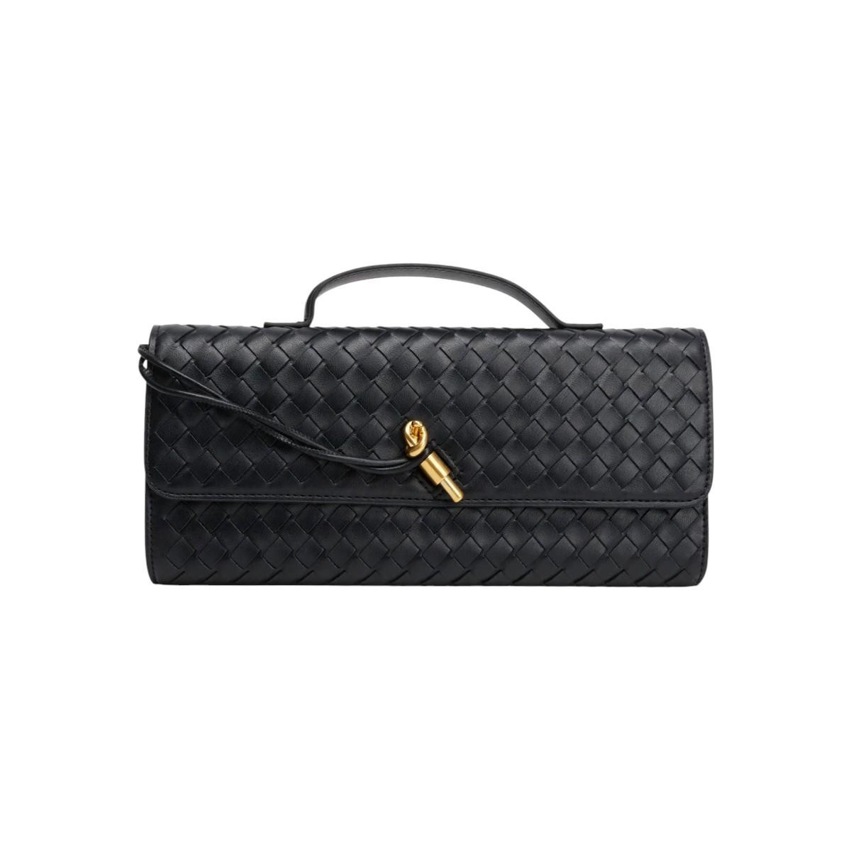 Exe Bags Γυναικεία Τσάντα Φάκελος Clutches Χειρός 700-893 Μαύρο Πλεκτό X67008939574