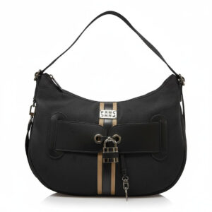 FRNC FRANCESCO Τσάντα Γυναικεία Χειρός-Ώμου Interlock MOON BAG 1837 BLK Mαύρο