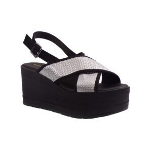 Katia Shoes Γυναικείες Πλατφόρμες Πέδιλα 137 Ασημί