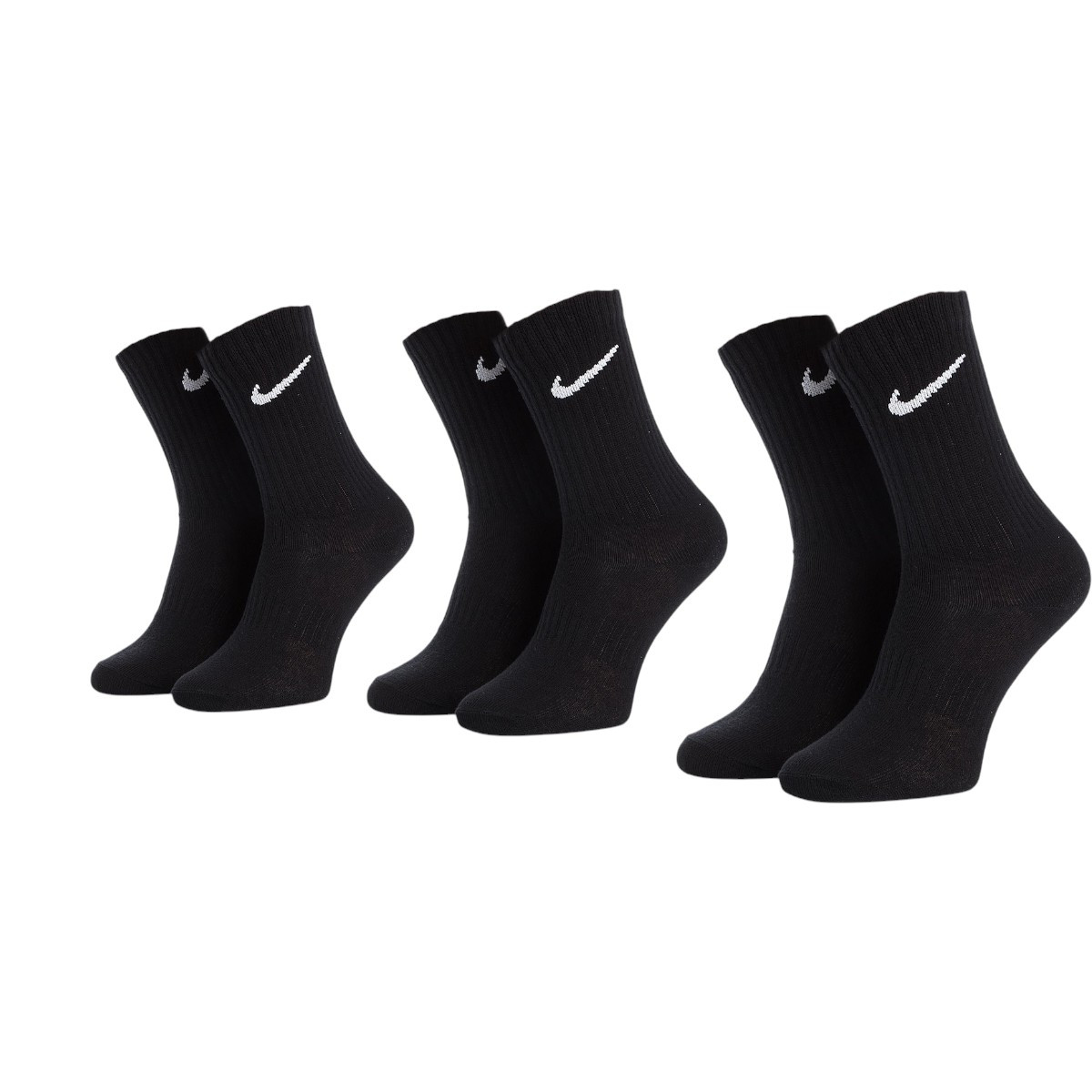 Nike Everyday Lightweight Crew Dri-FIT Socks Unisex Κάλτσες 3Pack SX7676-010  Black