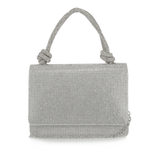 Exe Bags Γυναικεία Τσάντα Φάκελος Clutches Χειρός 700-310 Ασημί Στρας U67003019E94