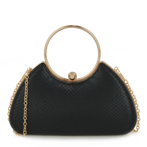 Exe Bags Γυναικεία Τσάντα Φάκελος Clutches Χειρός 700-103 24013 Μαύρο Φίδι Ματ U67001039K87